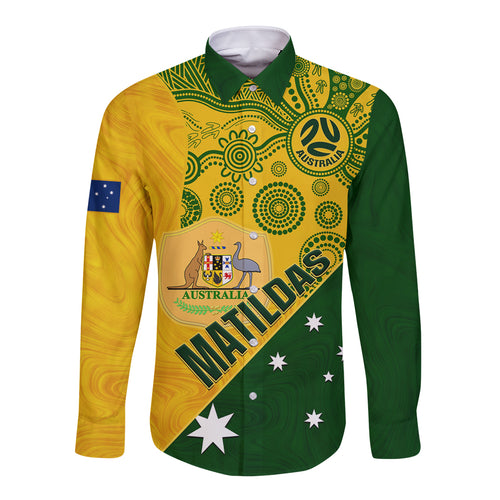 matildas-soccer-long-sleeve-button-shirt-australian-indigenous-national-color