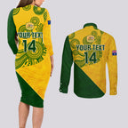 custom-matildas-soccer-couples-matching-long-sleeve-bodycon-dress-and-long-sleeve-button-shirt-australian-indigenous-national-color
