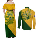 custom-matildas-soccer-couples-matching-off-shoulder-maxi-dress-and-long-sleeve-button-shirt-australian-indigenous-national-color