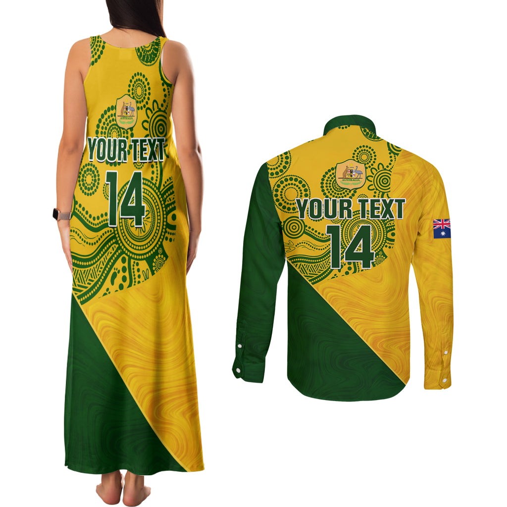 custom-matildas-soccer-couples-matching-tank-maxi-dress-and-long-sleeve-button-shirt-australian-indigenous-national-color