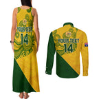 custom-matildas-soccer-couples-matching-tank-maxi-dress-and-long-sleeve-button-shirt-australian-indigenous-national-color
