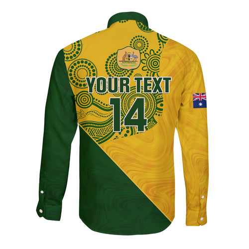 custom-matildas-soccer-long-sleeve-button-shirt-australian-indigenous-national-color