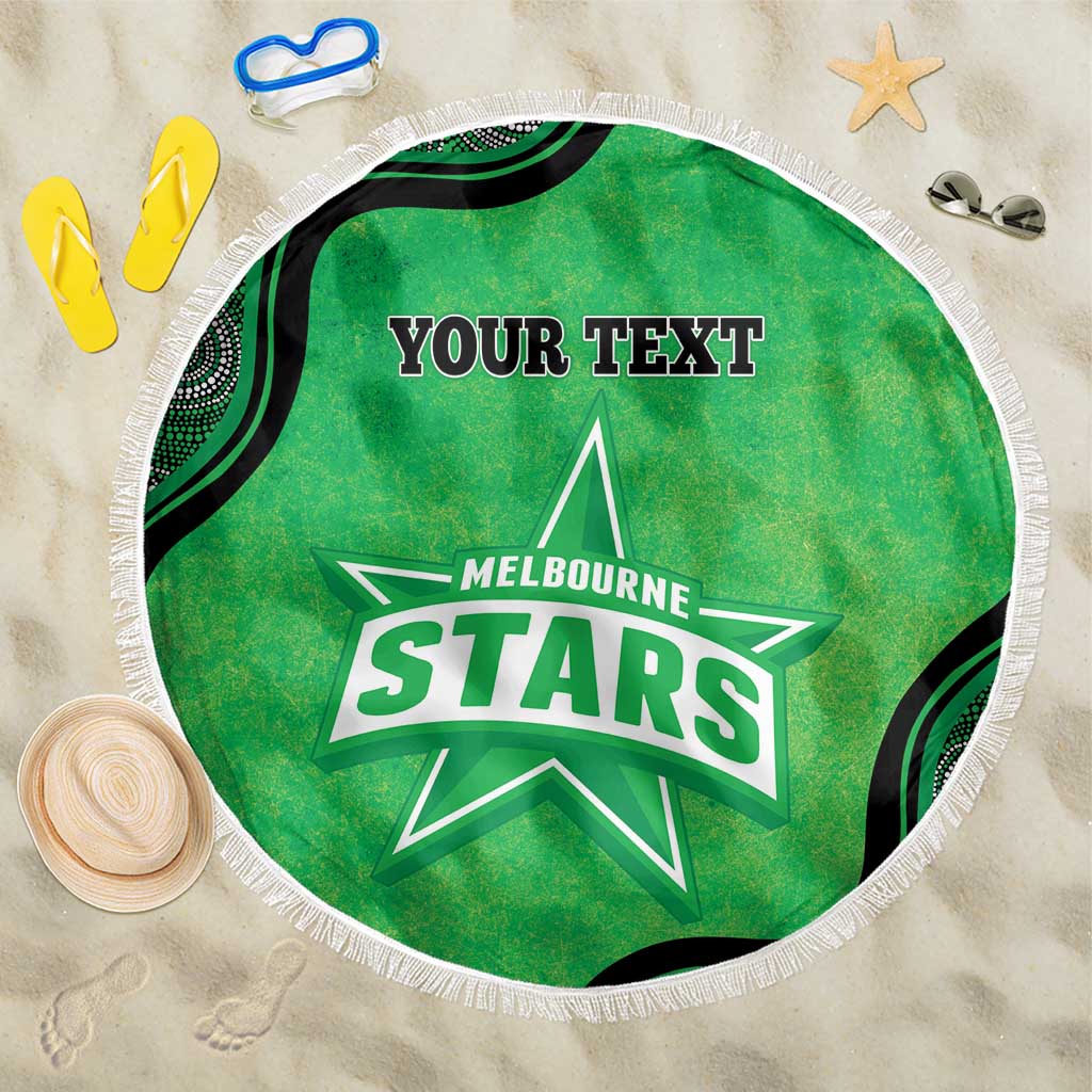 Custom Melbourne Stars Beach Blanket Indigenous Art - Grunge Style