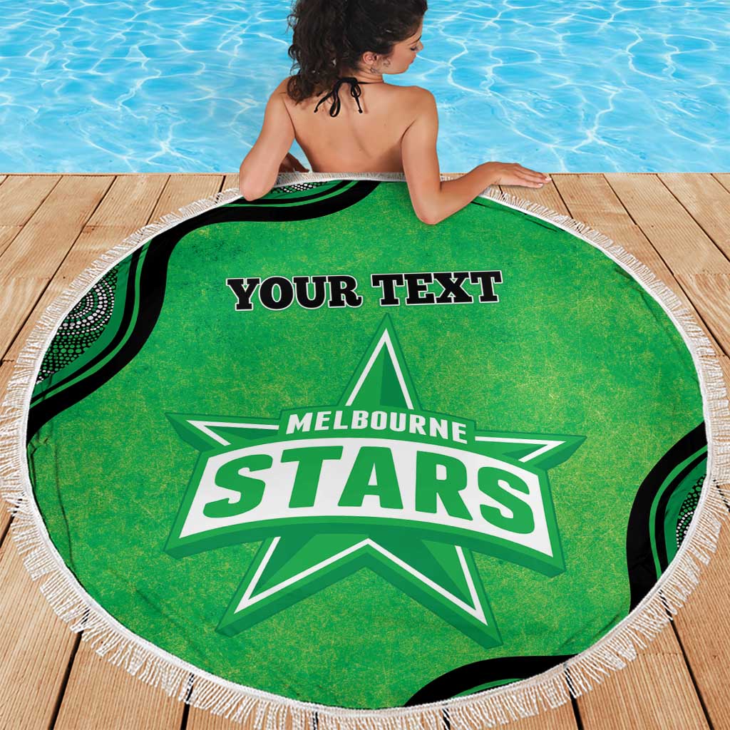 Custom Melbourne Stars Beach Blanket Indigenous Art - Grunge Style
