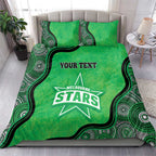 Custom Melbourne Stars Bedding Set Indigenous Art - Grunge Style