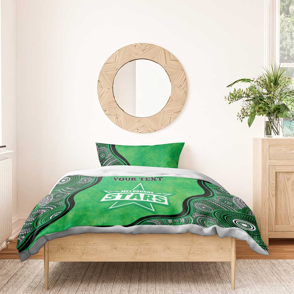 Custom Melbourne Stars Bedding Set Indigenous Art - Grunge Style