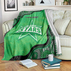Custom Melbourne Stars Blanket Indigenous Art - Grunge Style