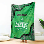 Custom Melbourne Stars Blanket Indigenous Art - Grunge Style