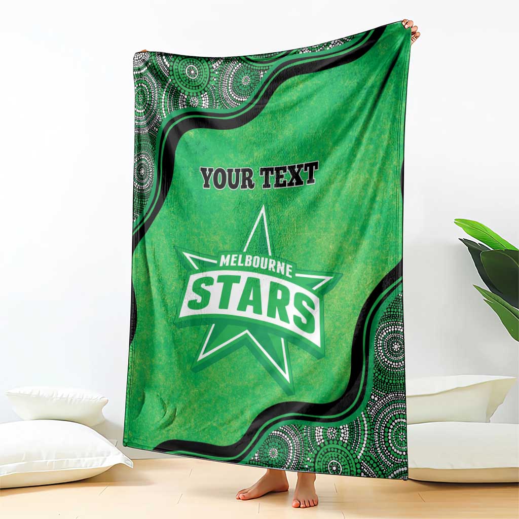 Custom Melbourne Stars Blanket Indigenous Art - Grunge Style