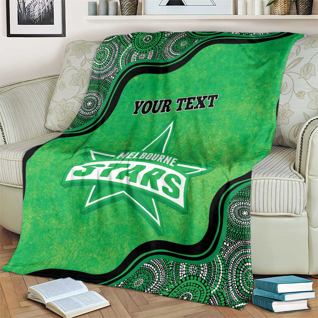 Custom Melbourne Stars Blanket Indigenous Art - Grunge Style