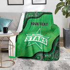 Custom Melbourne Stars Blanket Indigenous Art - Grunge Style