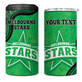Custom Melbourne Stars 4 in 1 Can Cooler Tumbler Indigenous Art - Grunge Style