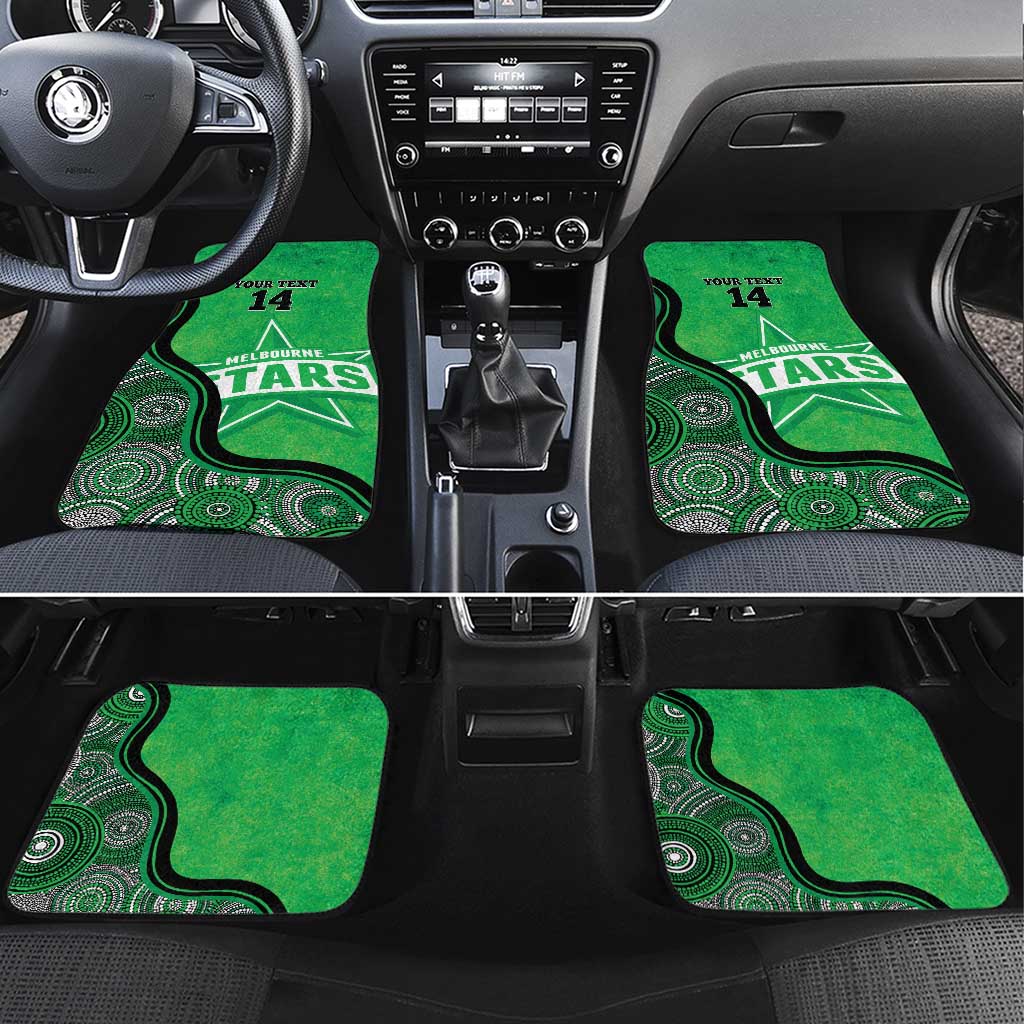 Custom Melbourne Stars Car Mats Indigenous Art - Grunge Style