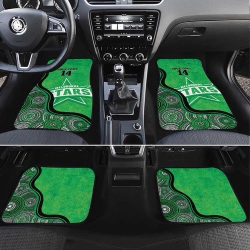 Custom Melbourne Stars Car Mats Indigenous Art - Grunge Style