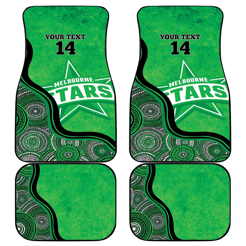Custom Melbourne Stars Car Mats Indigenous Art - Grunge Style