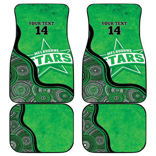Custom Melbourne Stars Car Mats Indigenous Art - Grunge Style