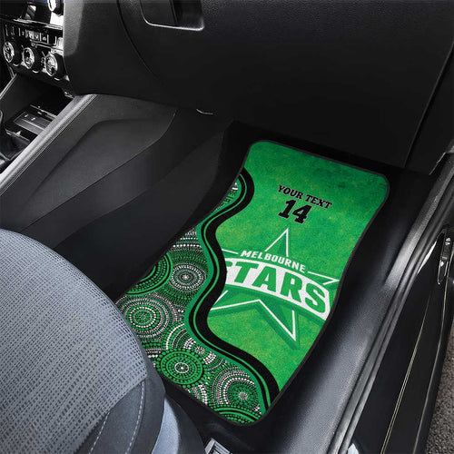 Custom Melbourne Stars Car Mats Indigenous Art - Grunge Style
