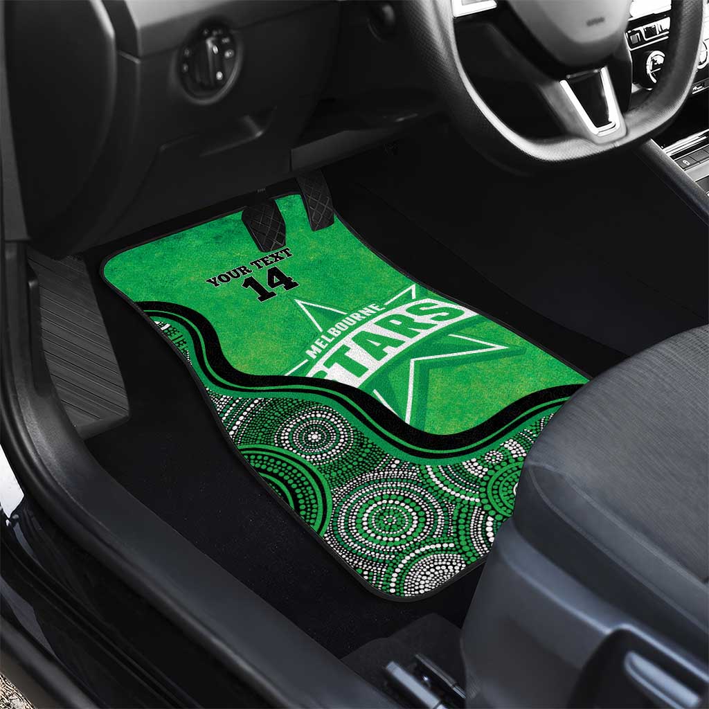 Custom Melbourne Stars Car Mats Indigenous Art - Grunge Style