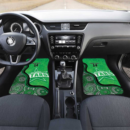 Custom Melbourne Stars Car Mats Indigenous Art - Grunge Style