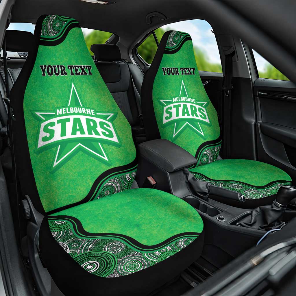 Custom Melbourne Stars Car Seat Cover Indigenous Art - Grunge Style