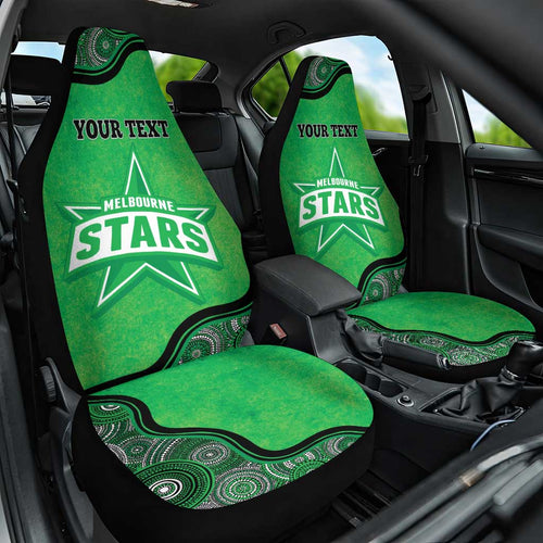 Custom Melbourne Stars Car Seat Cover Indigenous Art - Grunge Style