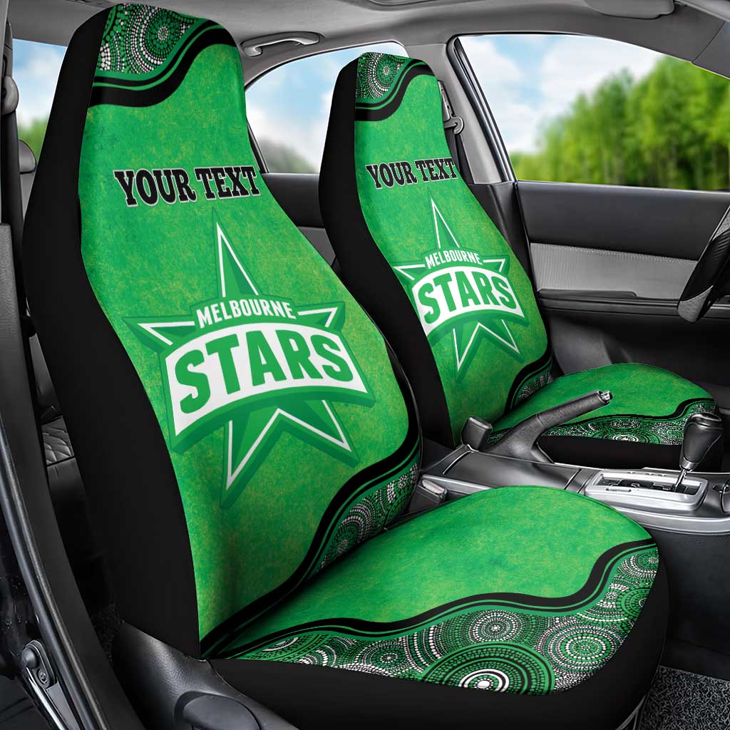 Custom Melbourne Stars Car Seat Cover Indigenous Art - Grunge Style