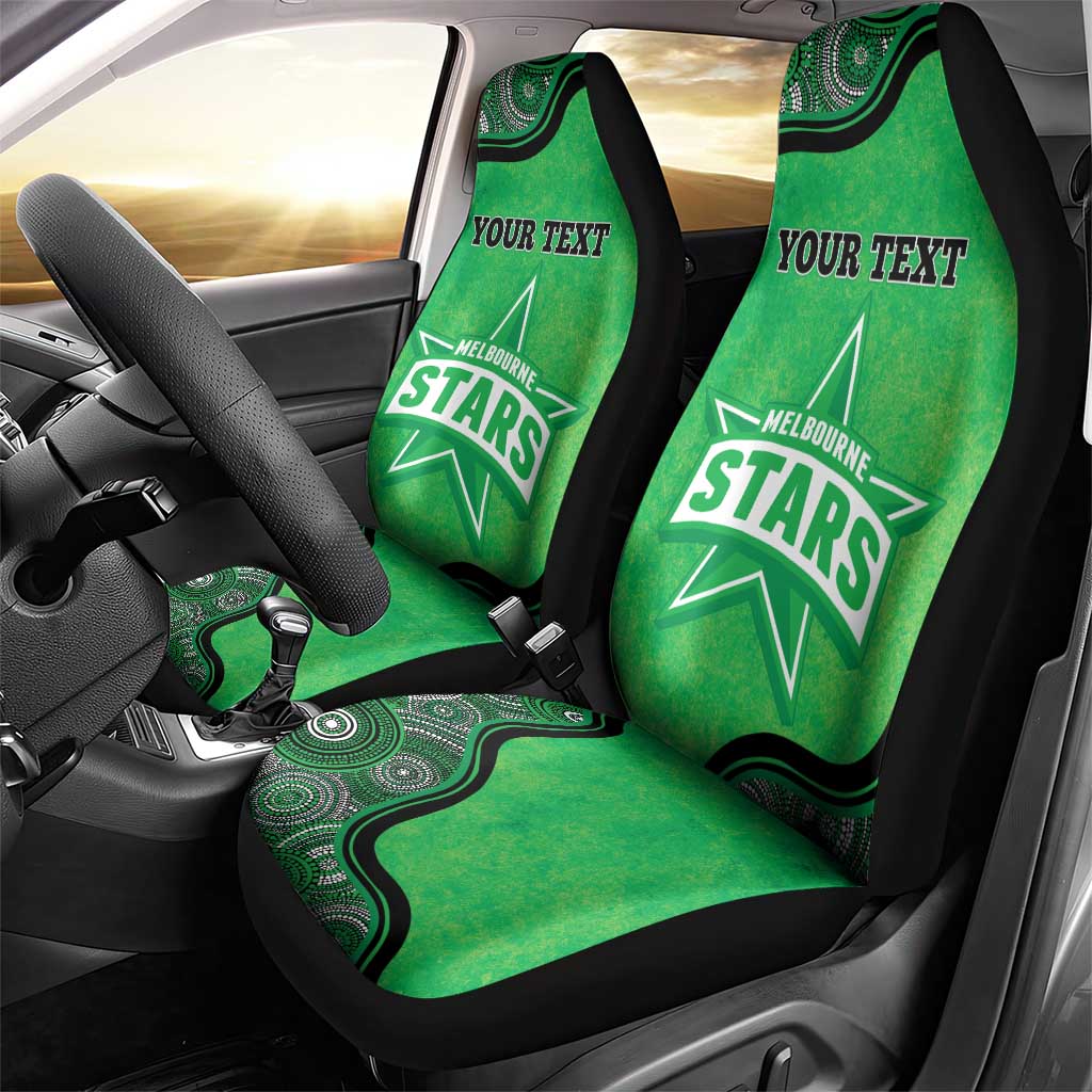 Custom Melbourne Stars Car Seat Cover Indigenous Art - Grunge Style