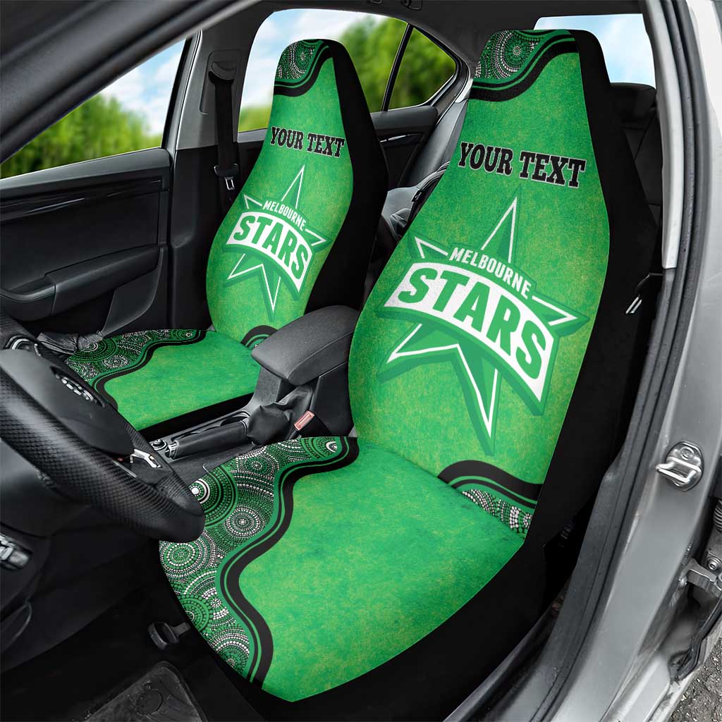 Custom Melbourne Stars Car Seat Cover Indigenous Art - Grunge Style