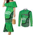 Custom Melbourne Stars Couples Matching Mermaid Dress and Long Sleeve Button Shirt Indigenous Art - Grunge Style