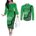 Custom Melbourne Stars Couples Matching Off The Shoulder Long Sleeve Dress and Long Sleeve Button Shirt Indigenous Art - Grunge Style