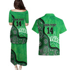 Custom Melbourne Stars Couples Matching Puletasi and Hawaiian Shirt Indigenous Art - Grunge Style