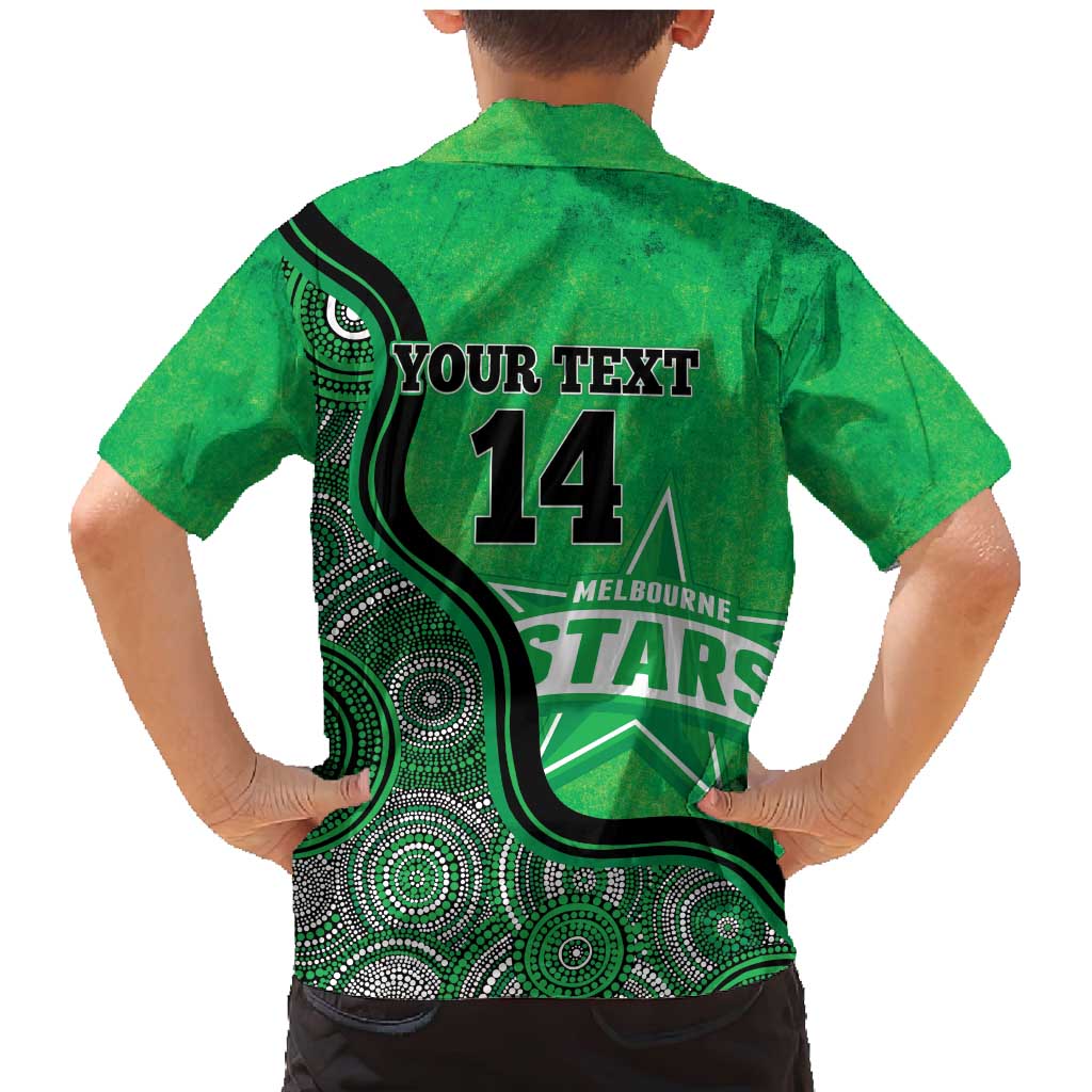 Custom Melbourne Stars Family Matching Mermaid Dress and Hawaiian Shirt Indigenous Art - Grunge Style