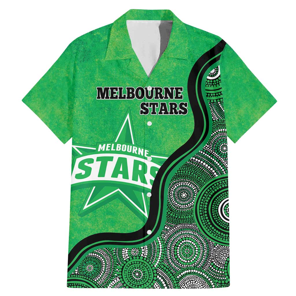 Custom Melbourne Stars Family Matching Mermaid Dress and Hawaiian Shirt Indigenous Art - Grunge Style