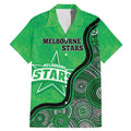 Custom Melbourne Stars Family Matching Mermaid Dress and Hawaiian Shirt Indigenous Art - Grunge Style