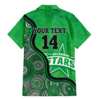 Custom Melbourne Stars Family Matching Mermaid Dress and Hawaiian Shirt Indigenous Art - Grunge Style