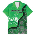 Custom Melbourne Stars Family Matching Off Shoulder Maxi Dress and Hawaiian Shirt Indigenous Art - Grunge Style
