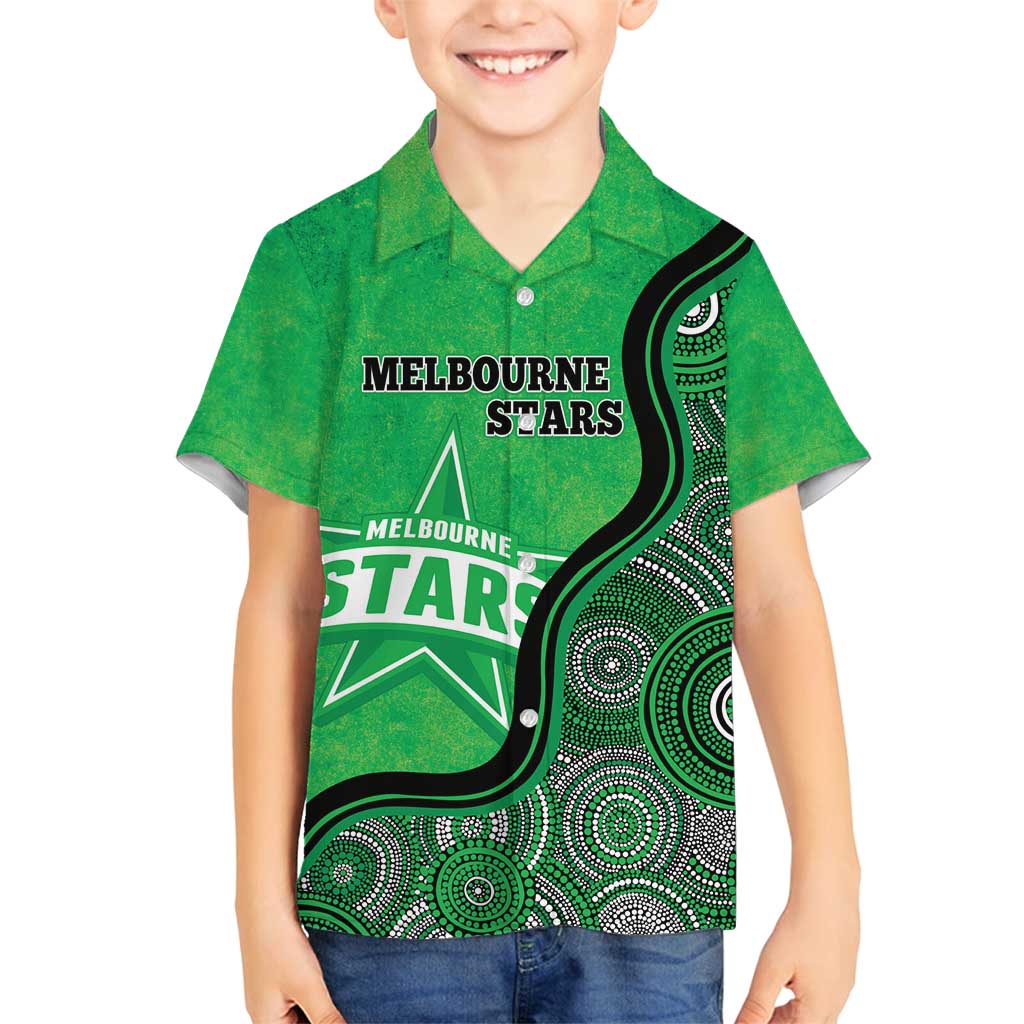 Custom Melbourne Stars Family Matching Off Shoulder Maxi Dress and Hawaiian Shirt Indigenous Art - Grunge Style