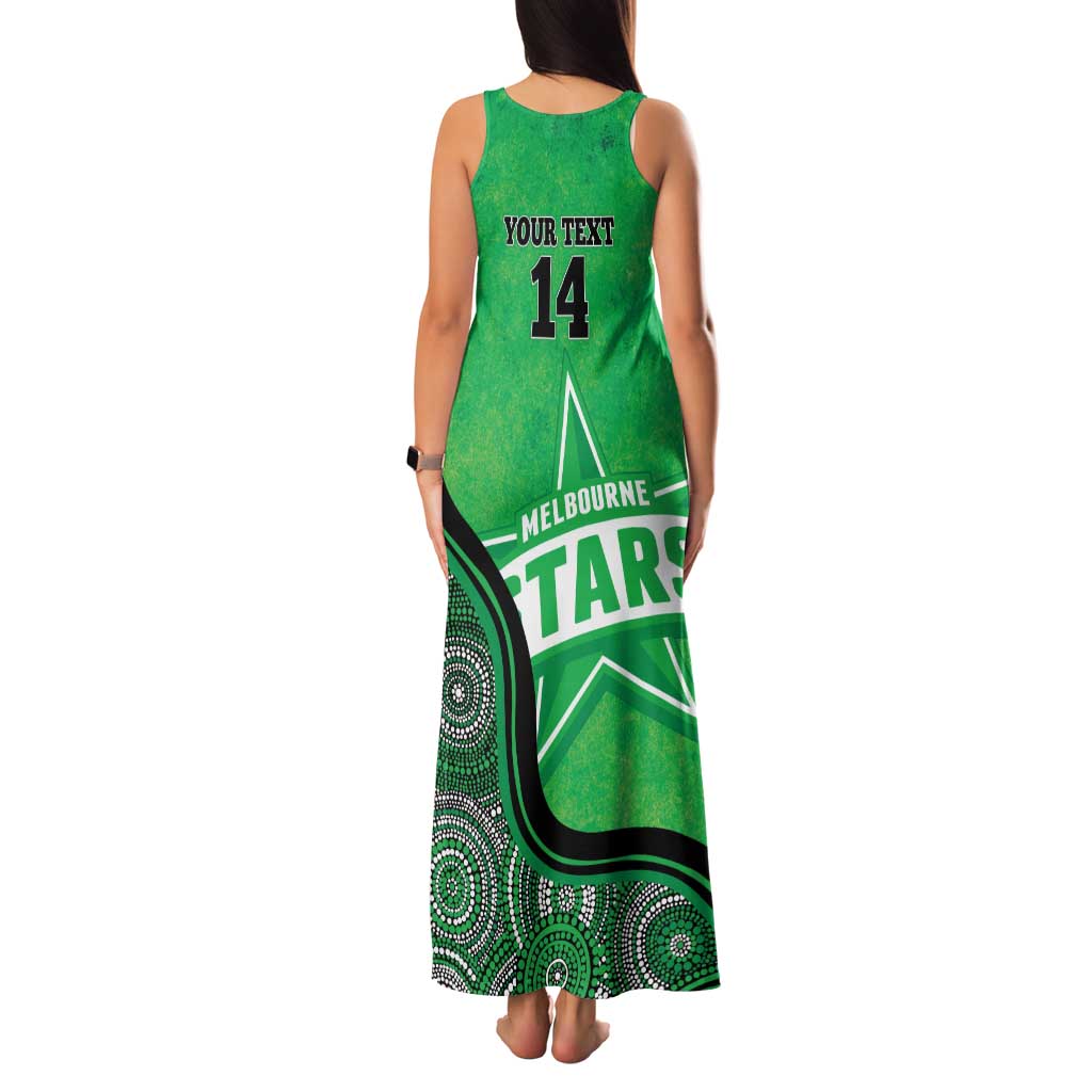 Custom Melbourne Stars Family Matching Tank Maxi Dress and Hawaiian Shirt Indigenous Art - Grunge Style
