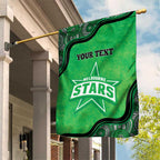 Custom Melbourne Stars Garden Flag Indigenous Art - Grunge Style
