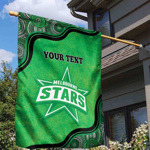 Custom Melbourne Stars Garden Flag Indigenous Art - Grunge Style