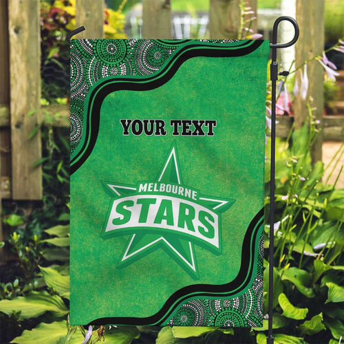Custom Melbourne Stars Garden Flag Indigenous Art - Grunge Style