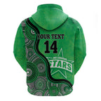 Custom Melbourne Stars Hoodie Indigenous Art - Grunge Style