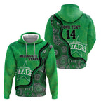 Custom Melbourne Stars Hoodie Indigenous Art - Grunge Style