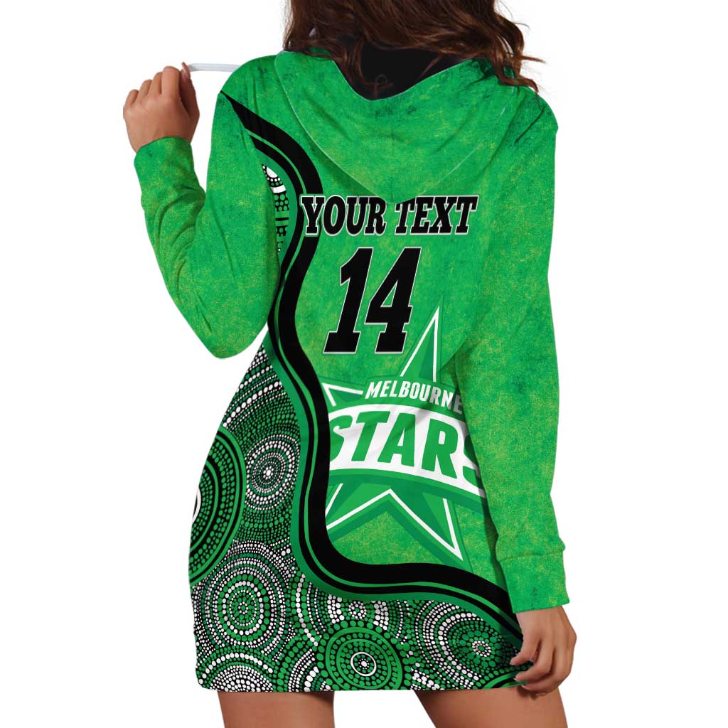 Custom Melbourne Stars Hoodie Dress Indigenous Art - Grunge Style