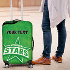 Custom Melbourne Stars Luggage Cover Indigenous Art - Grunge Style