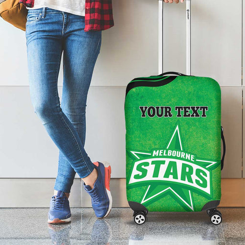Custom Melbourne Stars Luggage Cover Indigenous Art - Grunge Style