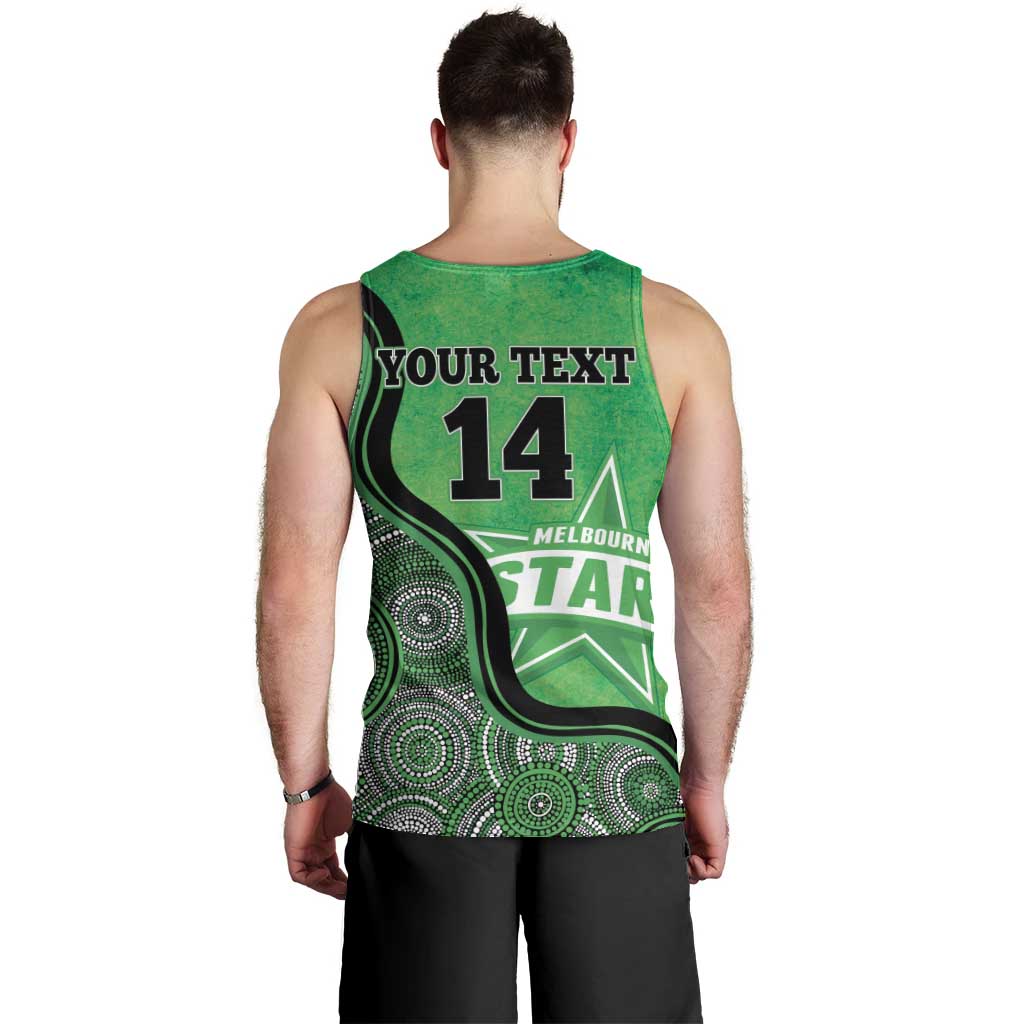 Custom Melbourne Stars Men Tank Top Indigenous Art - Grunge Style