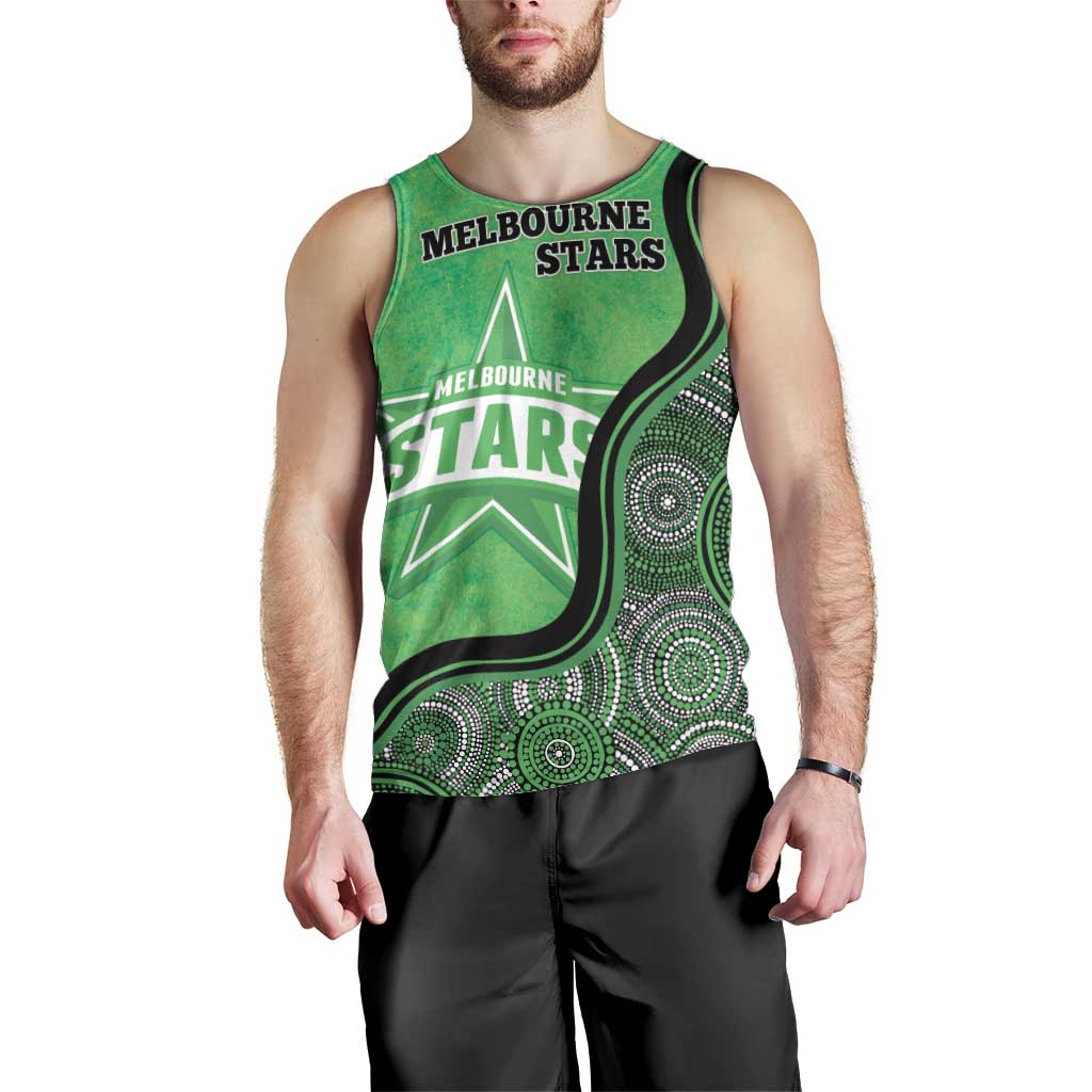 Custom Melbourne Stars Men Tank Top Indigenous Art - Grunge Style