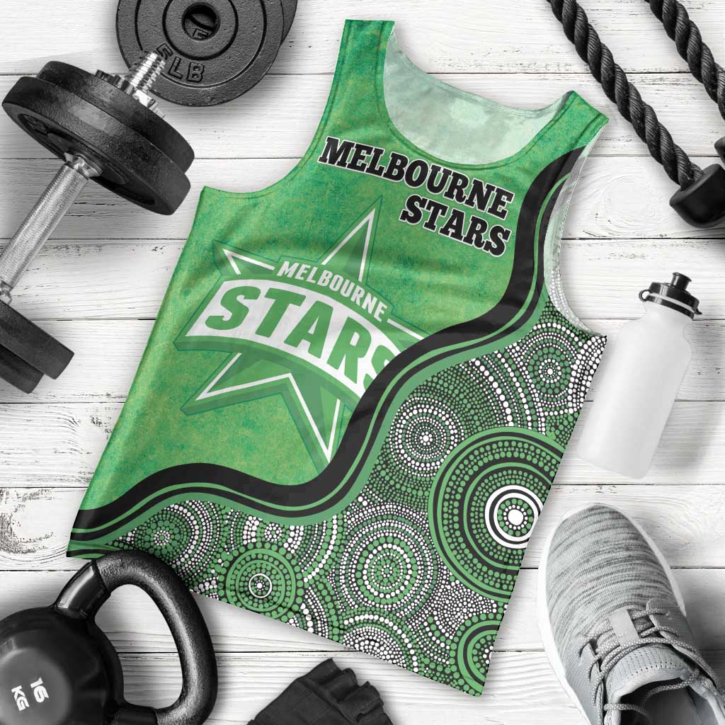 Custom Melbourne Stars Men Tank Top Indigenous Art - Grunge Style