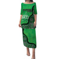 Custom Melbourne Stars Puletasi Indigenous Art - Grunge Style